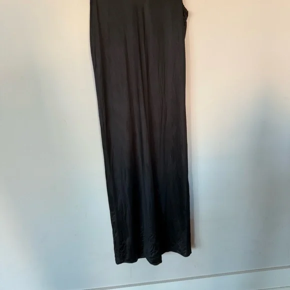 Vintage Vanity Fair Black Silky Lace Nightgown Maxi Intimate Dress Small Y2K 90s - Picture 12 of 13